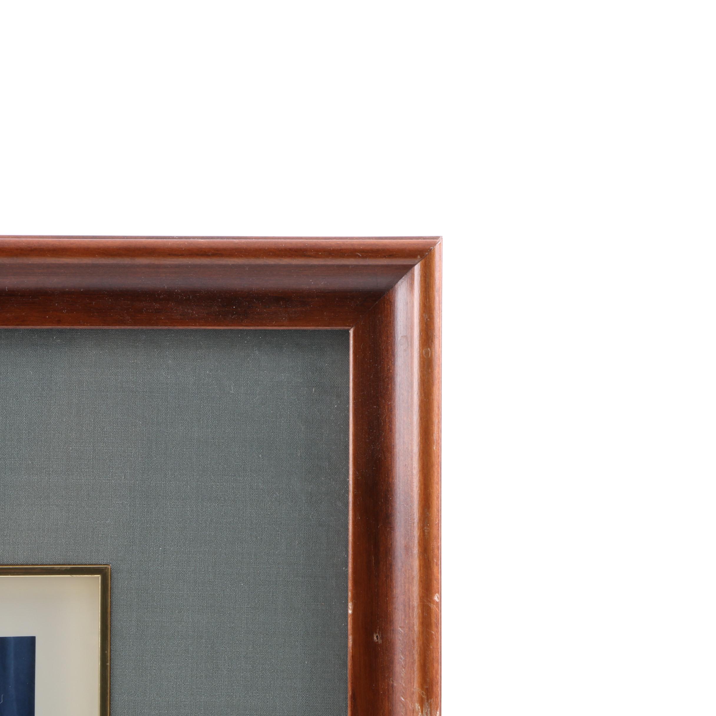 Framed Photo V.P. George Bush, Mrs. Bush and Rev. and Ms Schuller