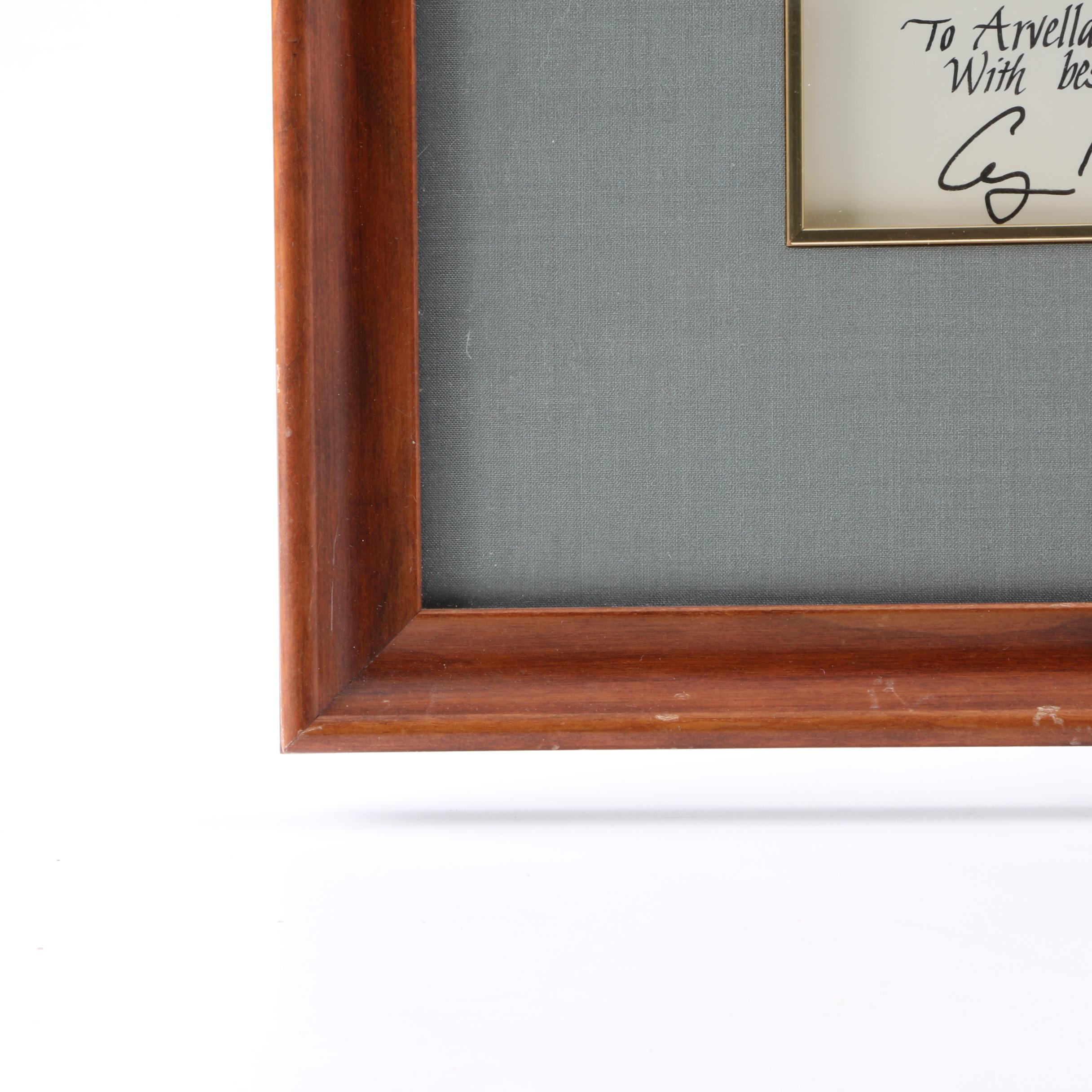 Framed Photo V.P. George Bush, Mrs. Bush and Rev. and Ms Schuller