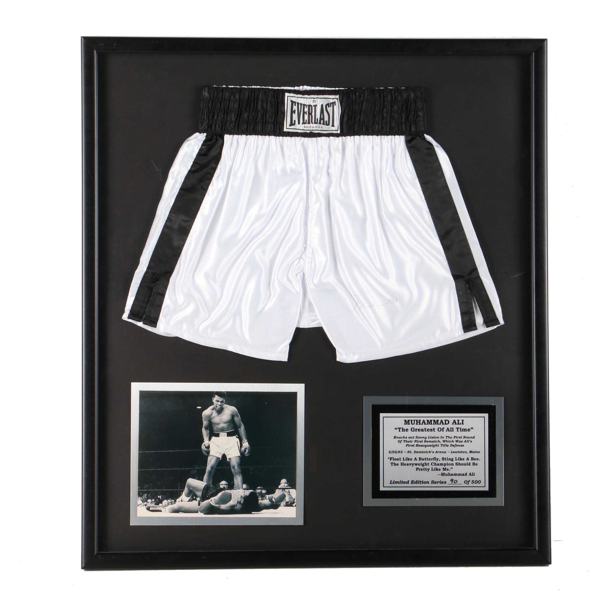 Limited Edition Signed Muhammad Ali Boxing Shorts
