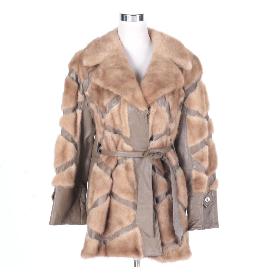 Women's Mink and Leather Yudofsky Furriers Coat