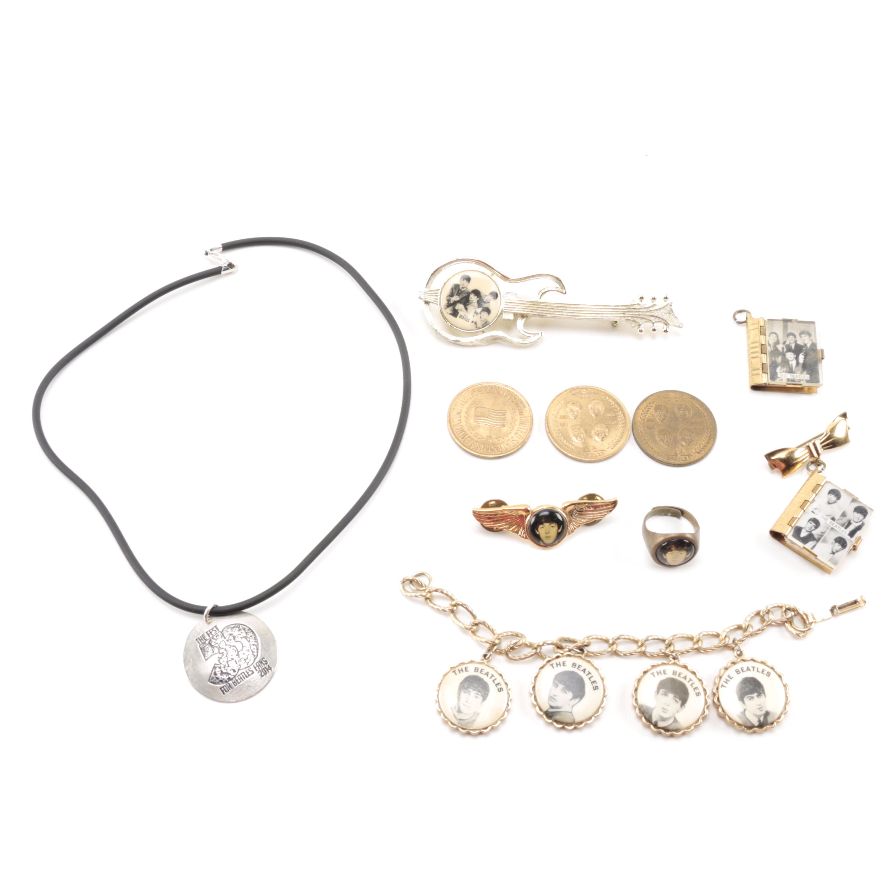 Vintage Beatles Jewelry and Commemorative Coins