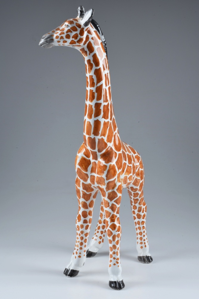 Large Italian Ceramic Giraffe Figurine