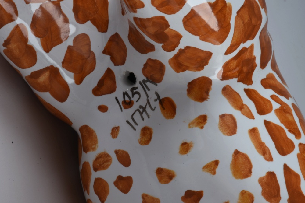 Large Italian Ceramic Giraffe Figurine