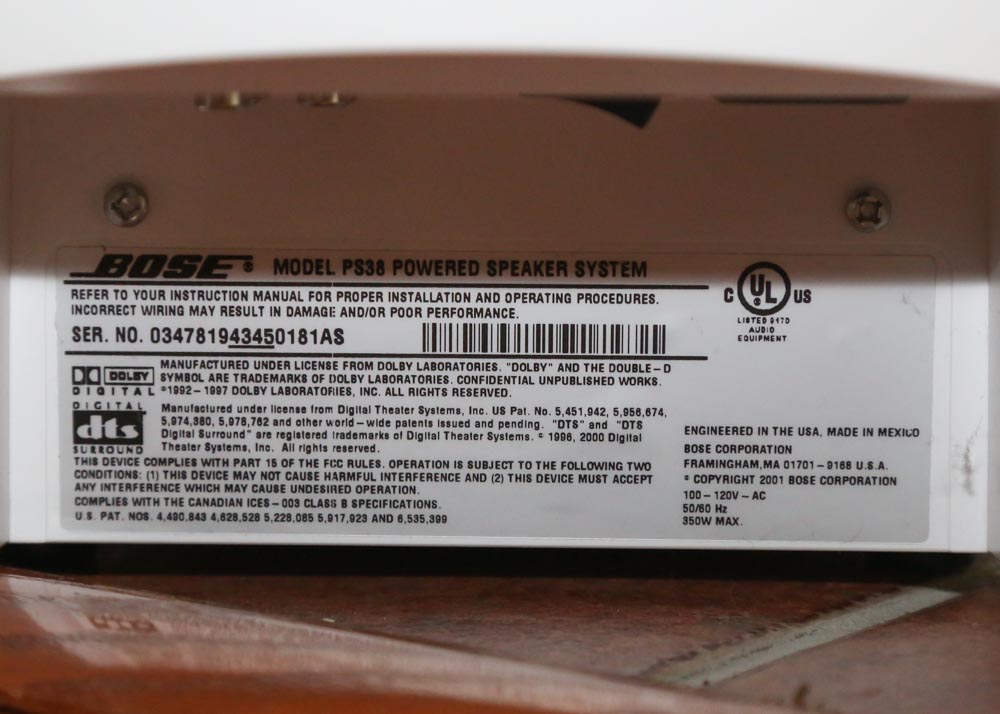 Bose Lifestyle DVD Home Entertainment System