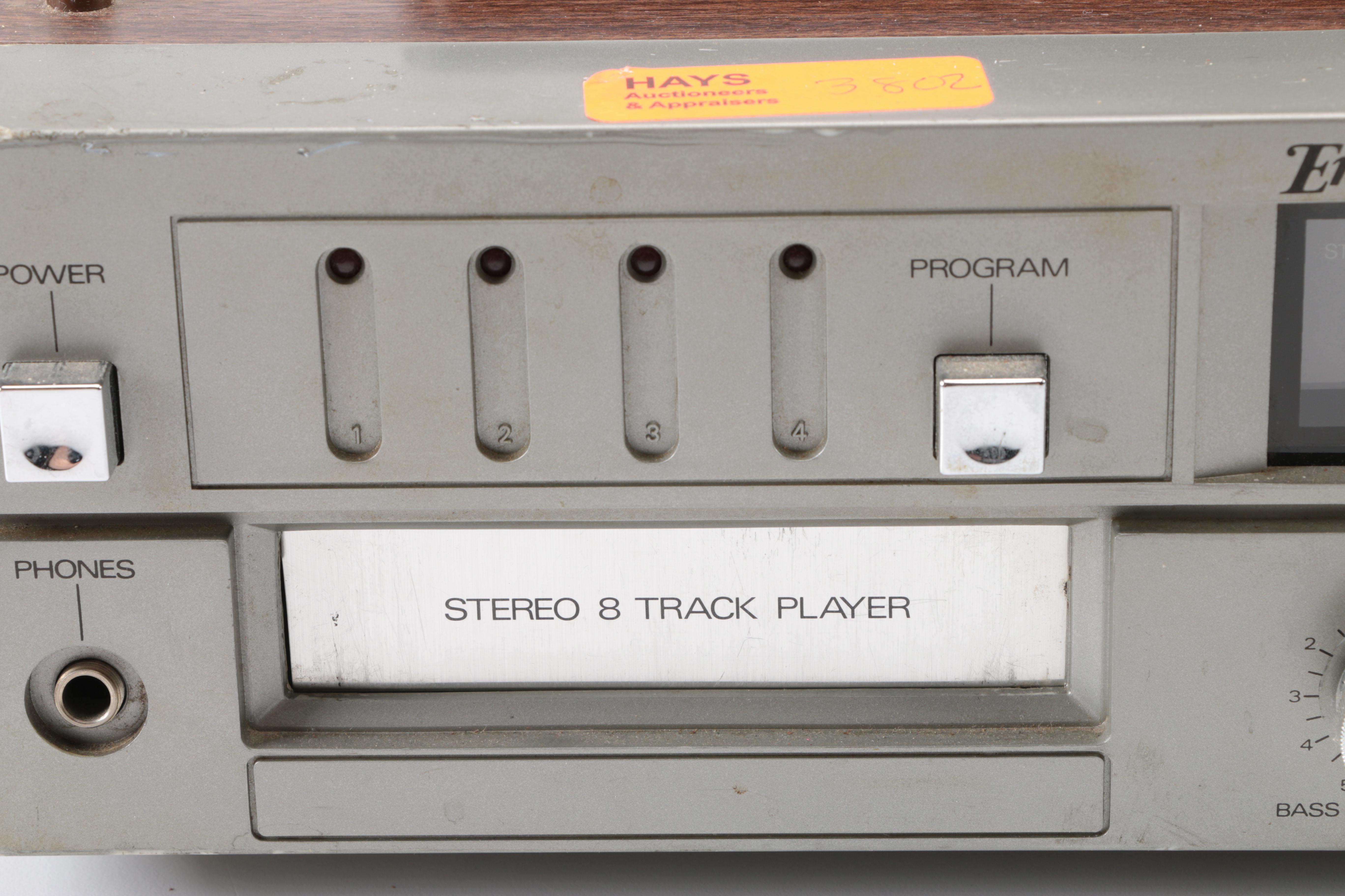 Emerson AM-FM Multiplex Receiver/Stereo 8-Track Player