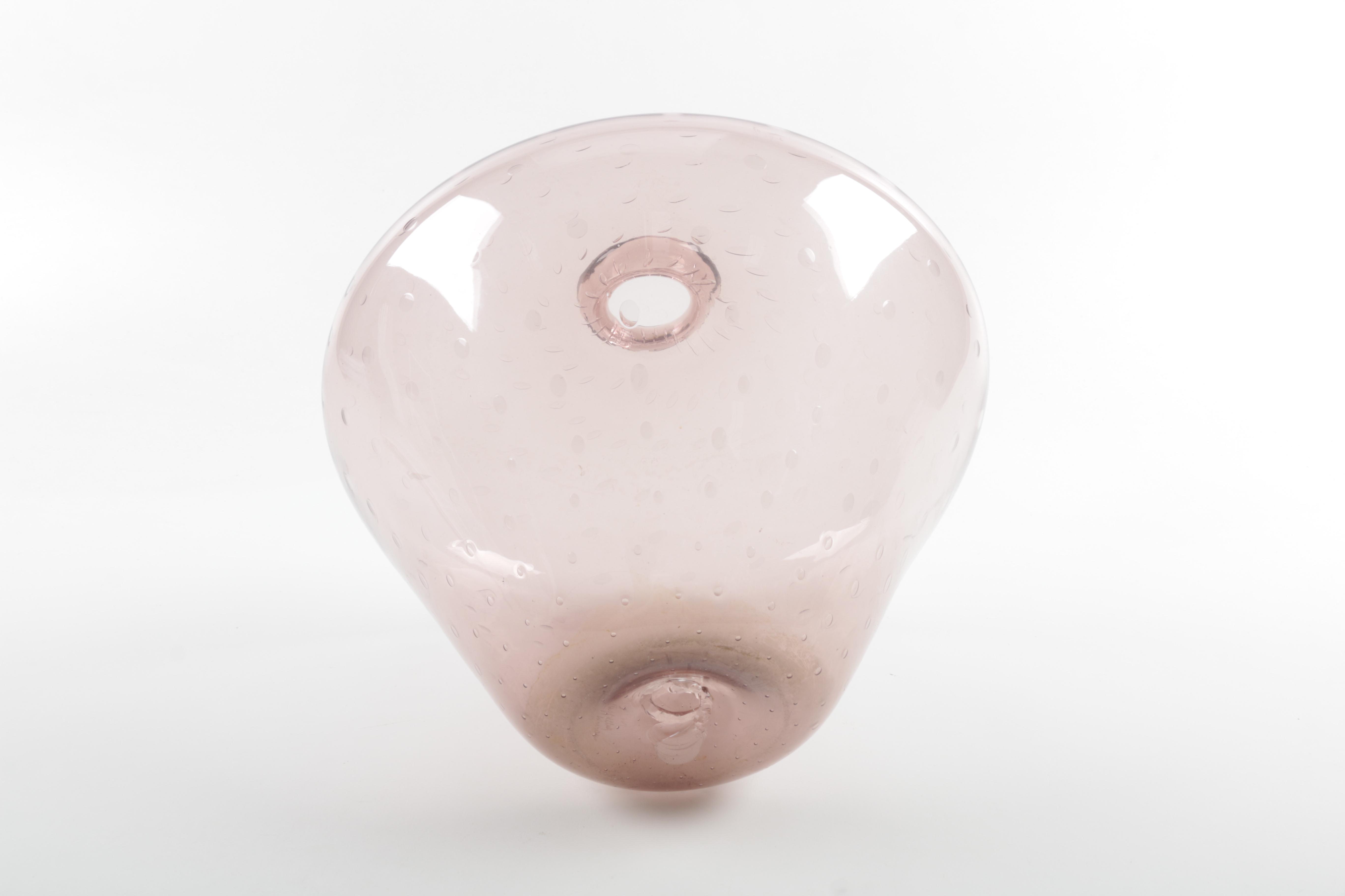 1920s "MVM Cappellin Murano" Pink Glass Vase