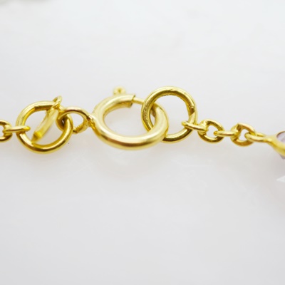 18K Yellow Gold Gemstone Necklace