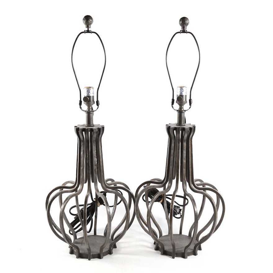 Open Work Iron Table Lamps from Visual Comfort & Co.