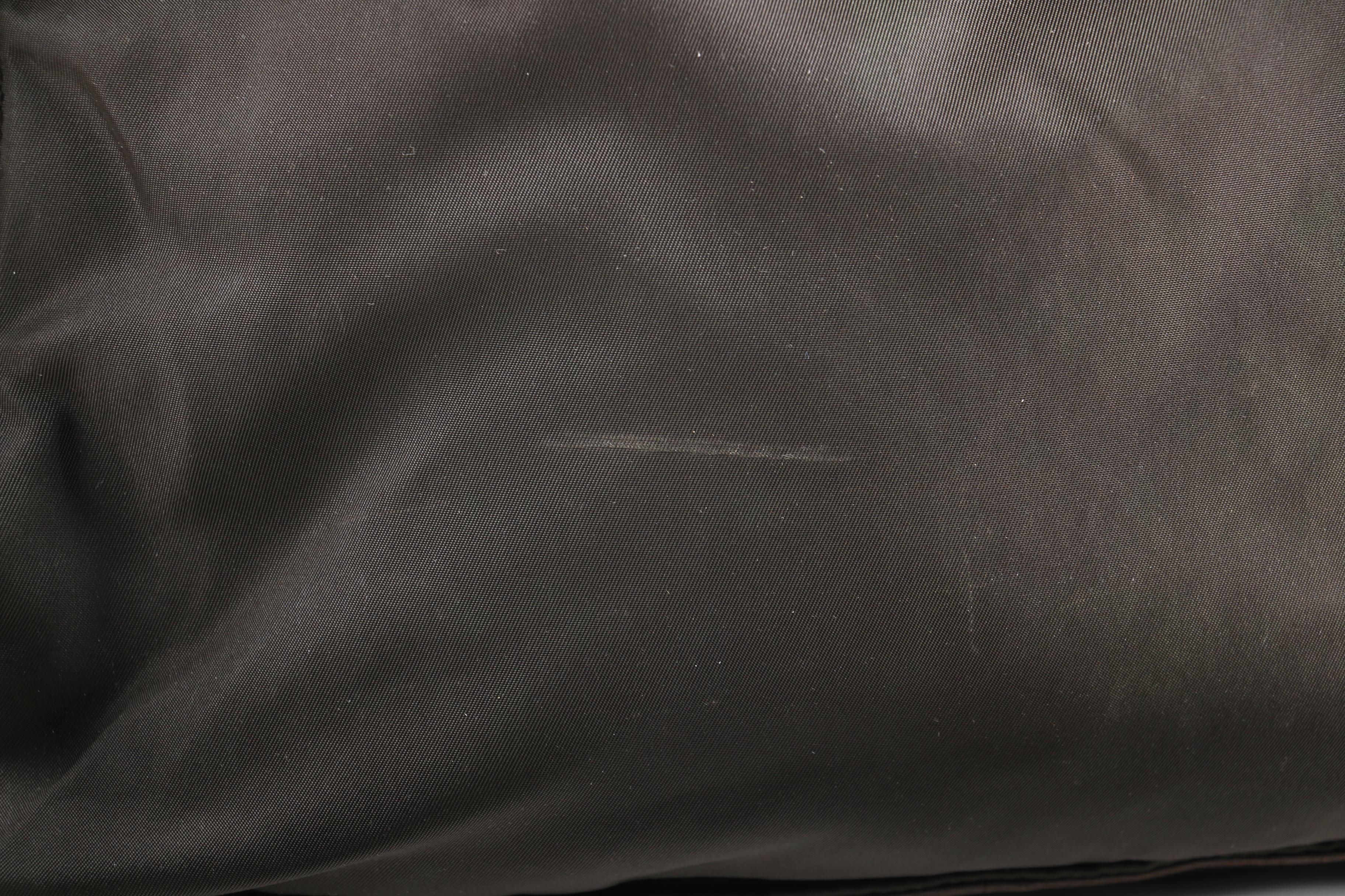 Prada Black Nylon and Leather Shoulder Tote