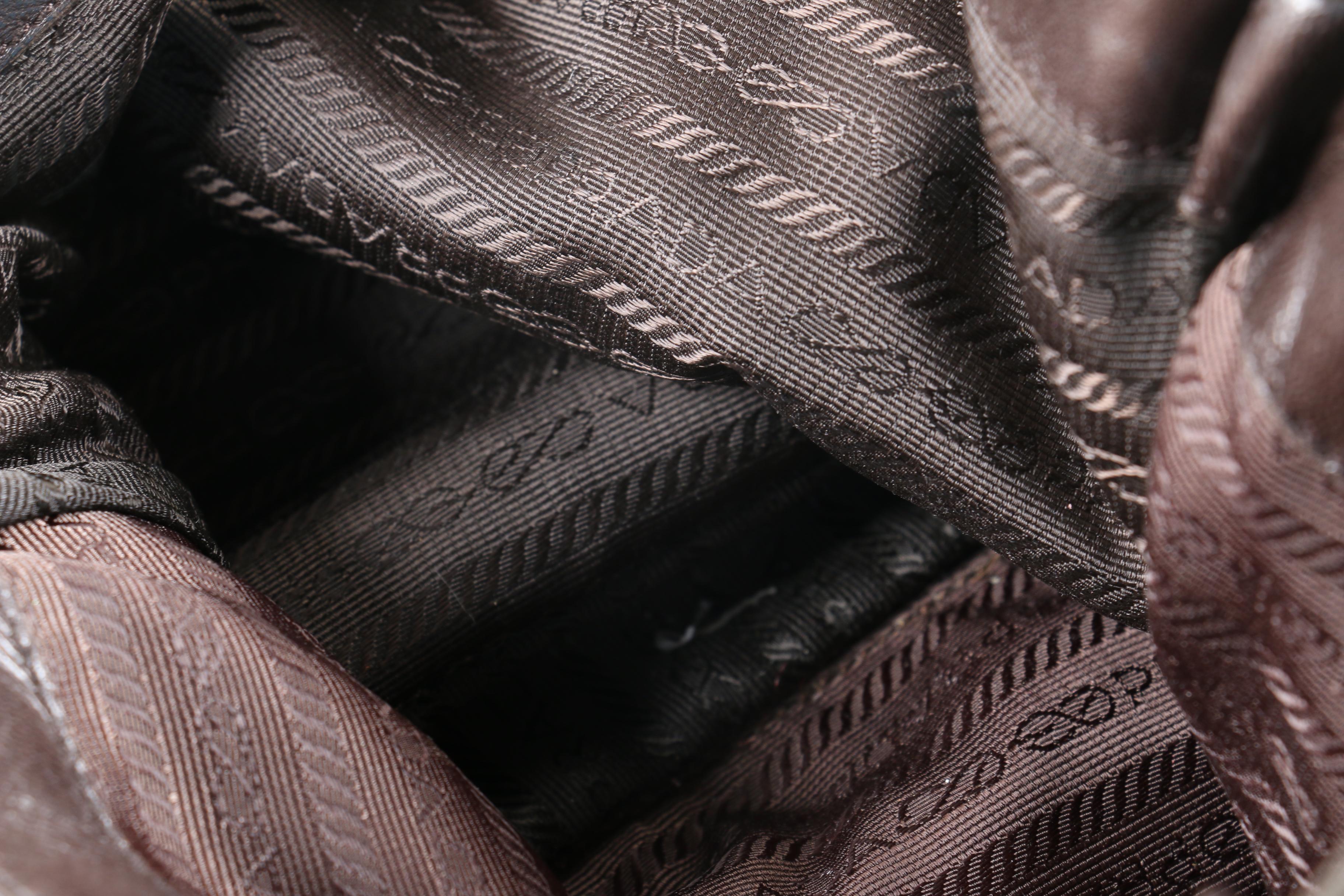 Prada Black Nylon and Leather Shoulder Tote