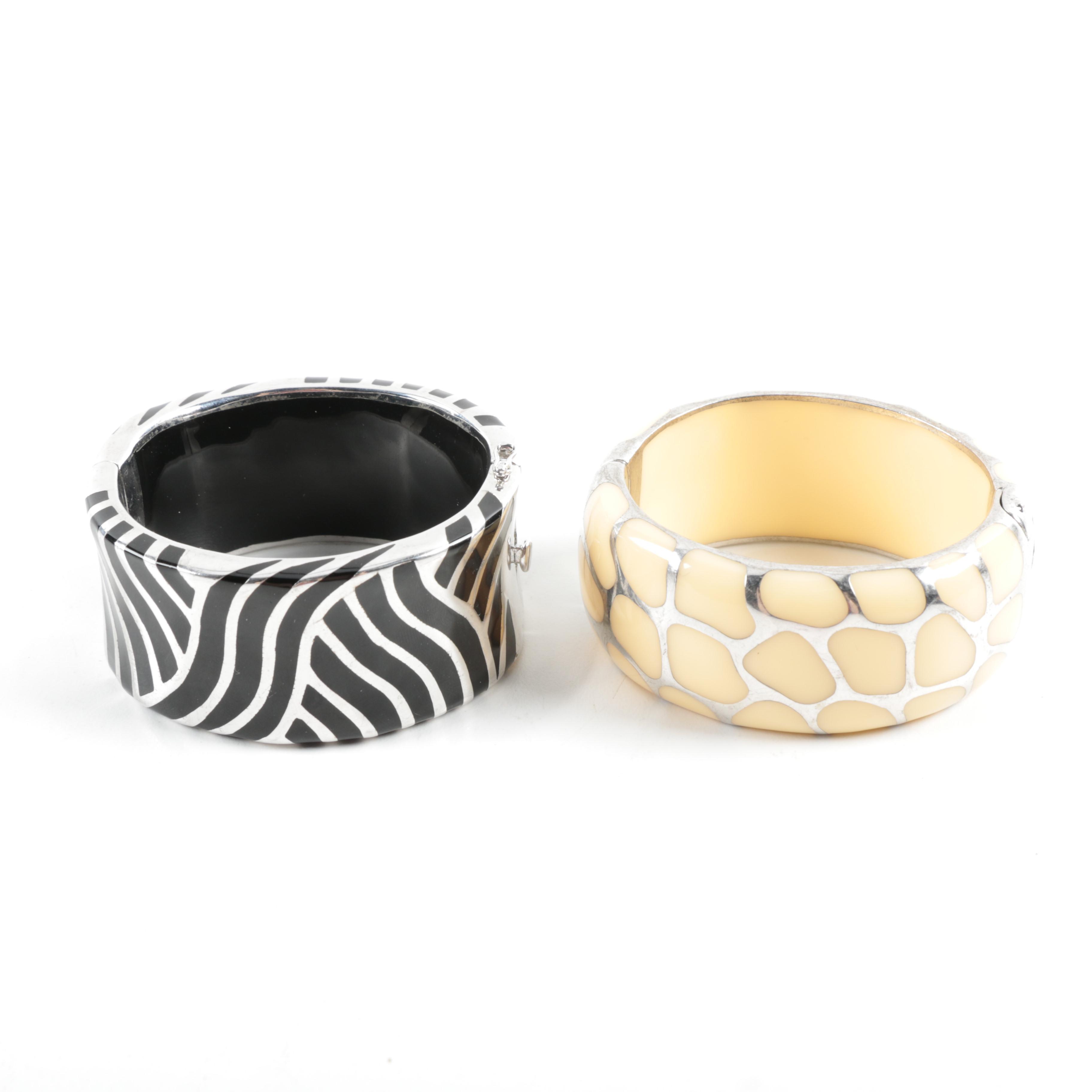 Animal Themed Sterling Silver Bangle Bracelets