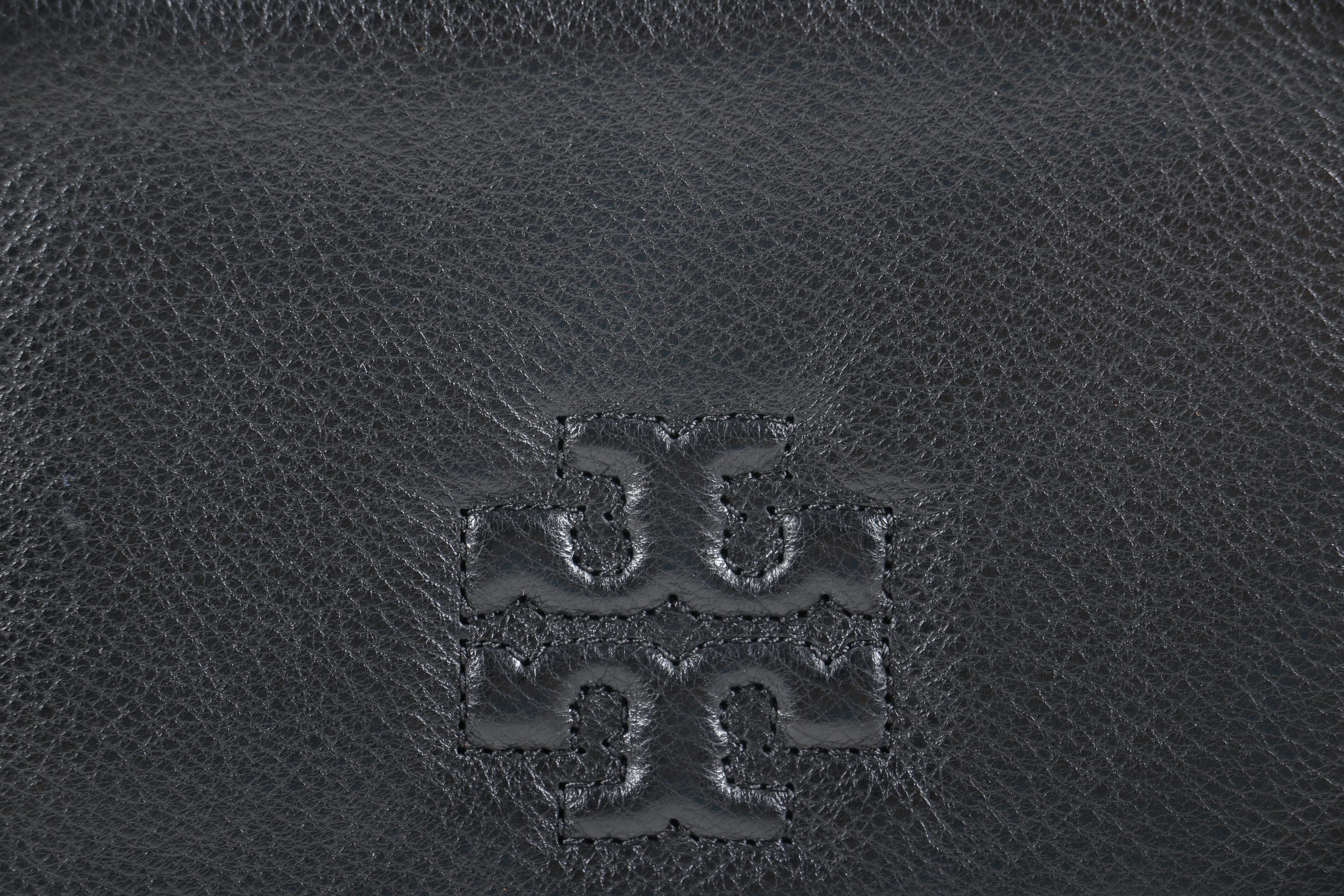 Tory Burch Black Leather Wristlet