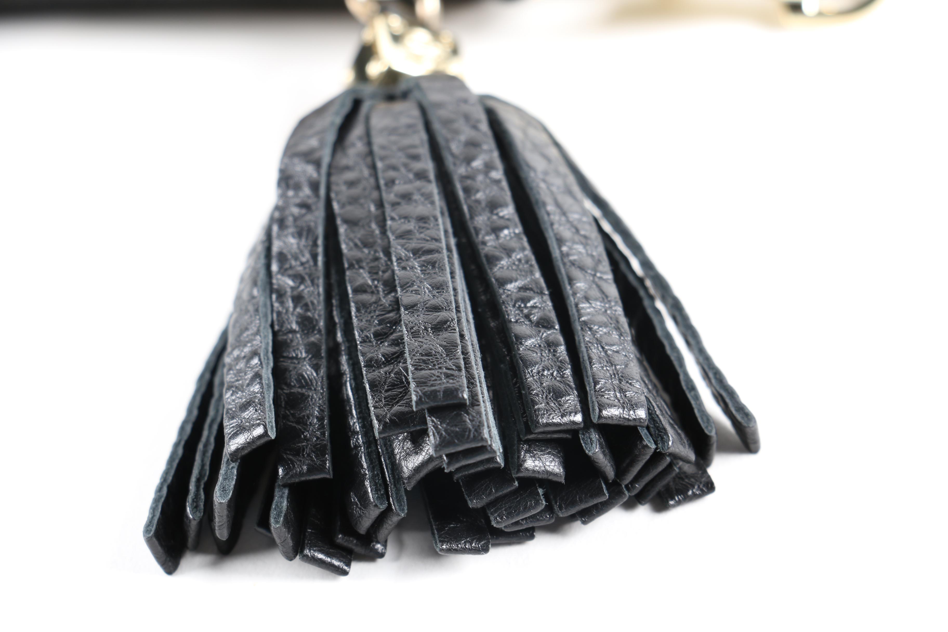 Tory Burch Black Leather Wristlet