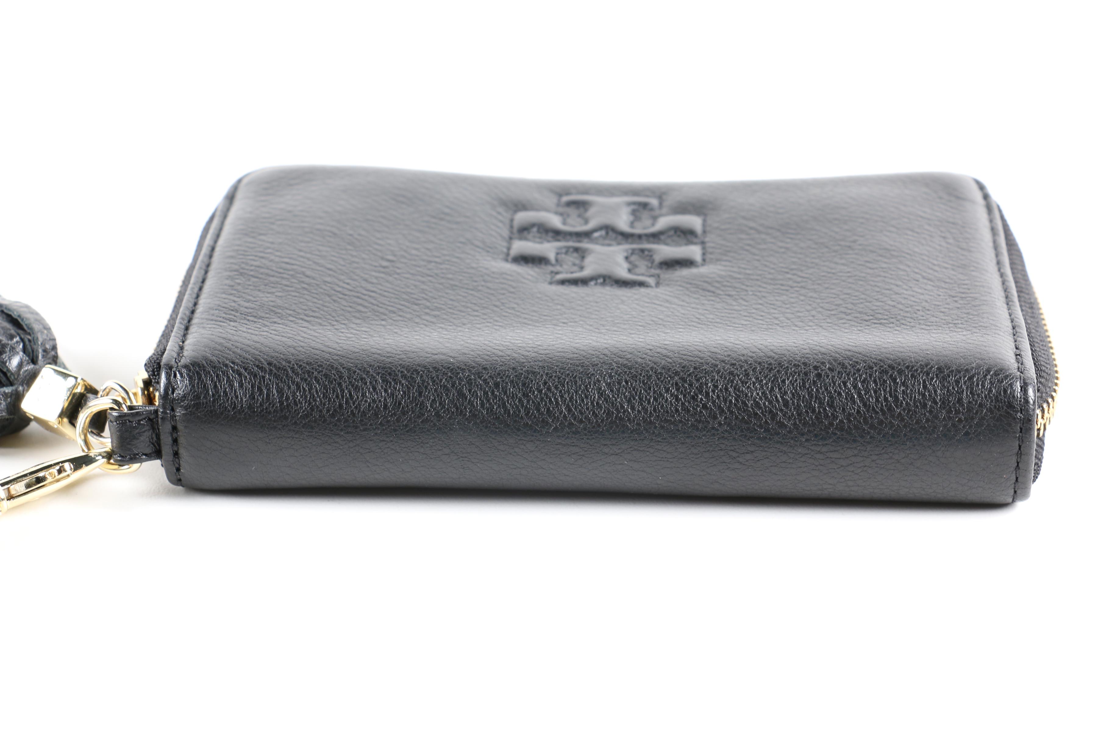 Tory Burch Black Leather Wristlet