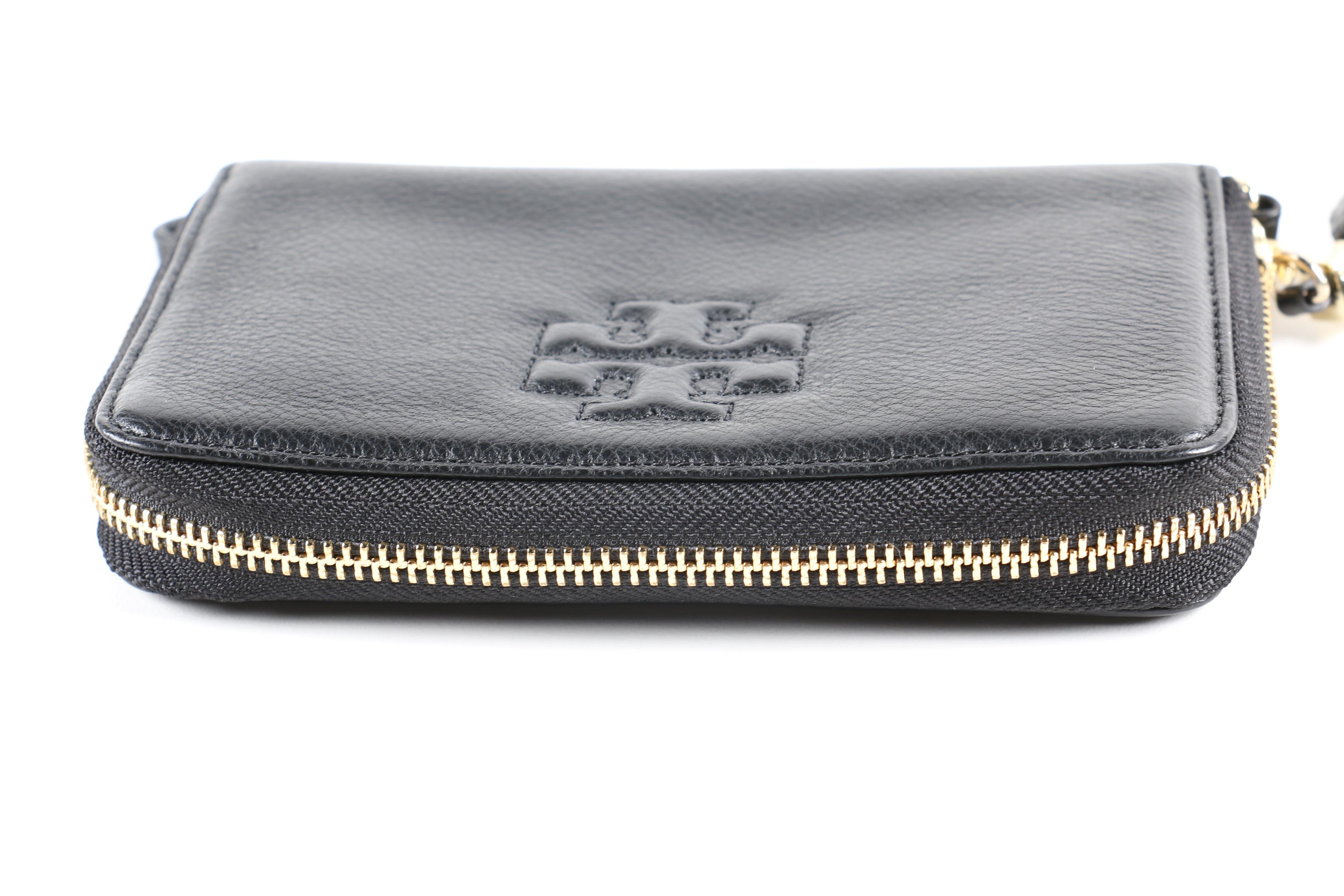 Tory Burch Black Leather Wristlet