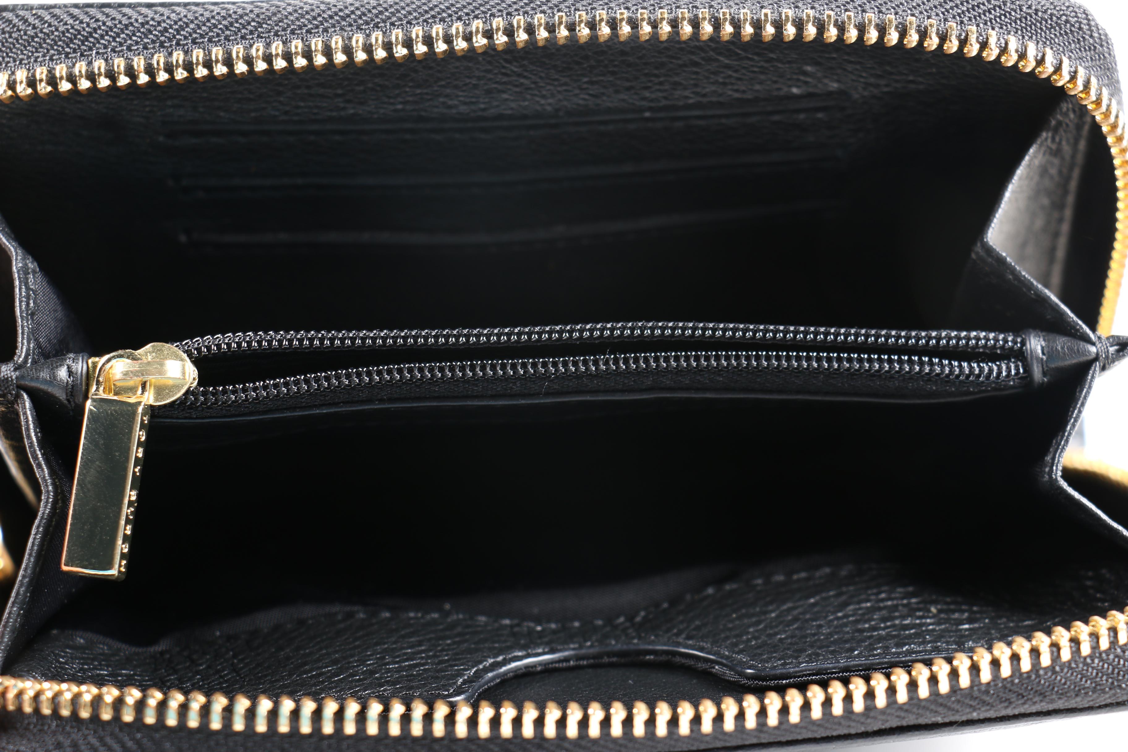 Tory Burch Black Leather Wristlet