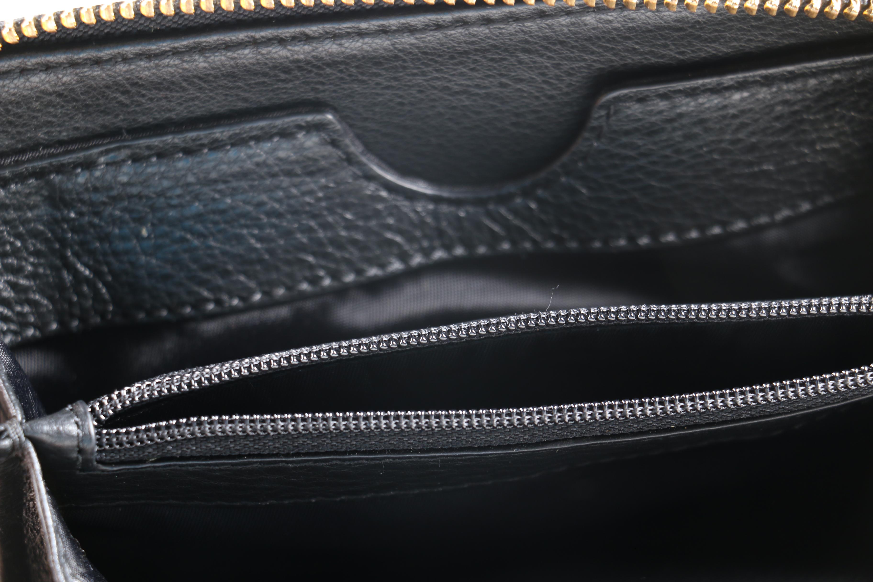 Tory Burch Black Leather Wristlet