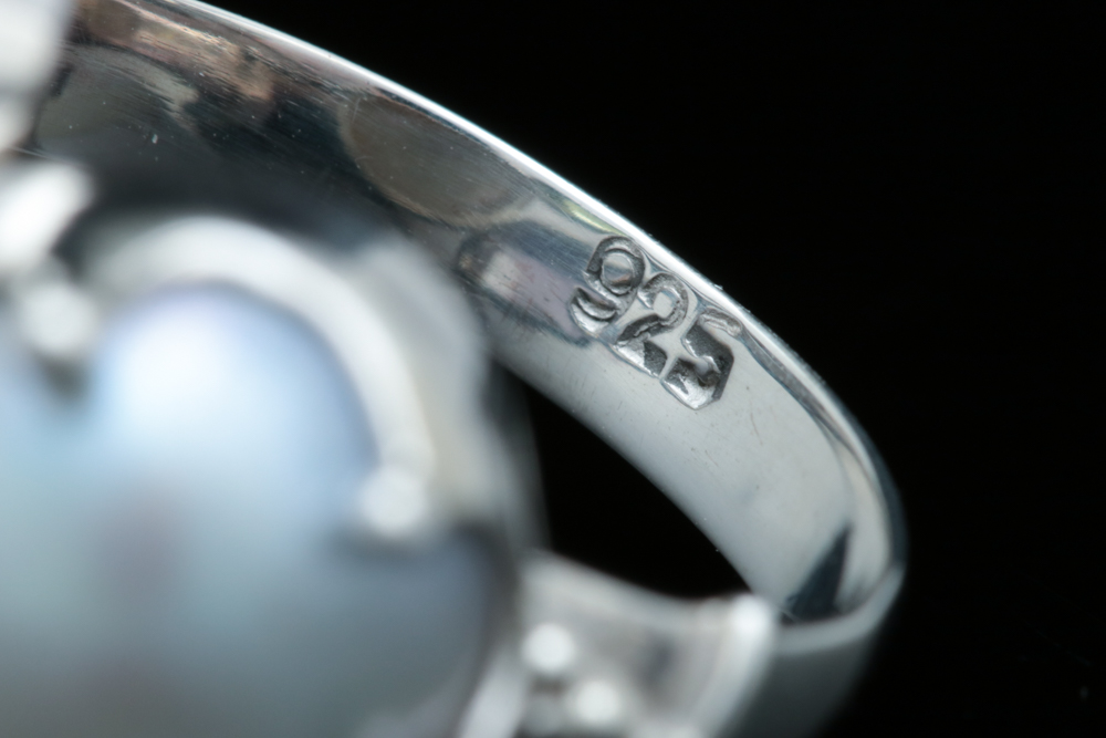 Sterling Silver, Amethyst, Peridot and Mabe Pearl Bypass Ring