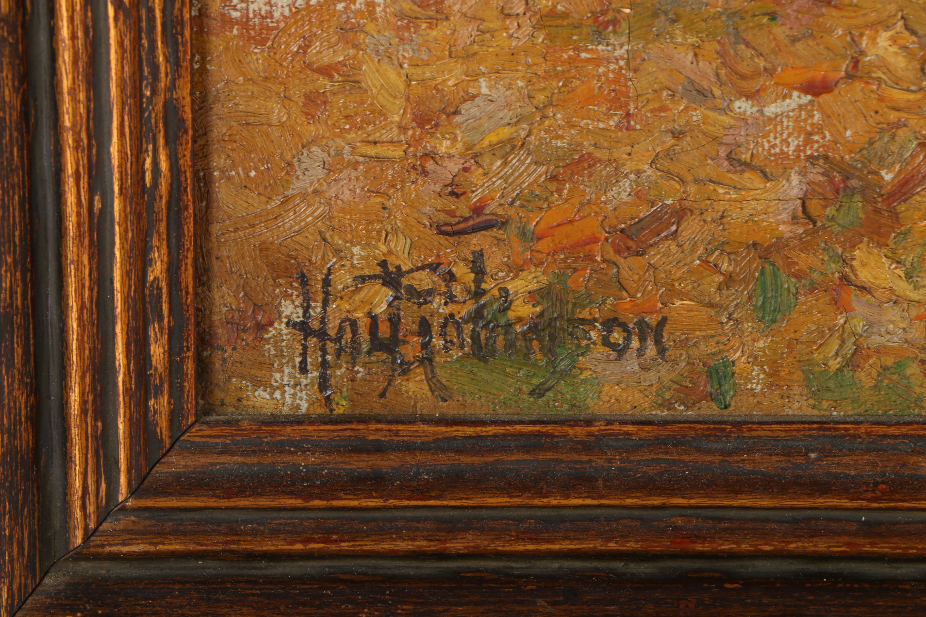 Hal Robinson Oil Painting on Canvas of Trees in Autumn