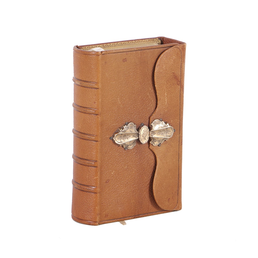 Late 19th Century Dutch Psalm Book with 14K Gold Clasp