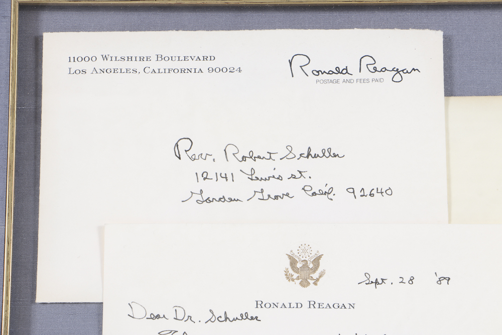 1989  Framed  Letter From Ronald Reagan to Dr. Schuller
