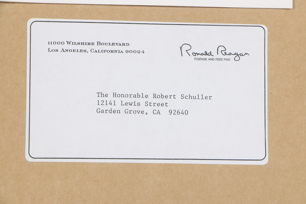 1989  Framed  Letter From Ronald Reagan to Dr. Schuller