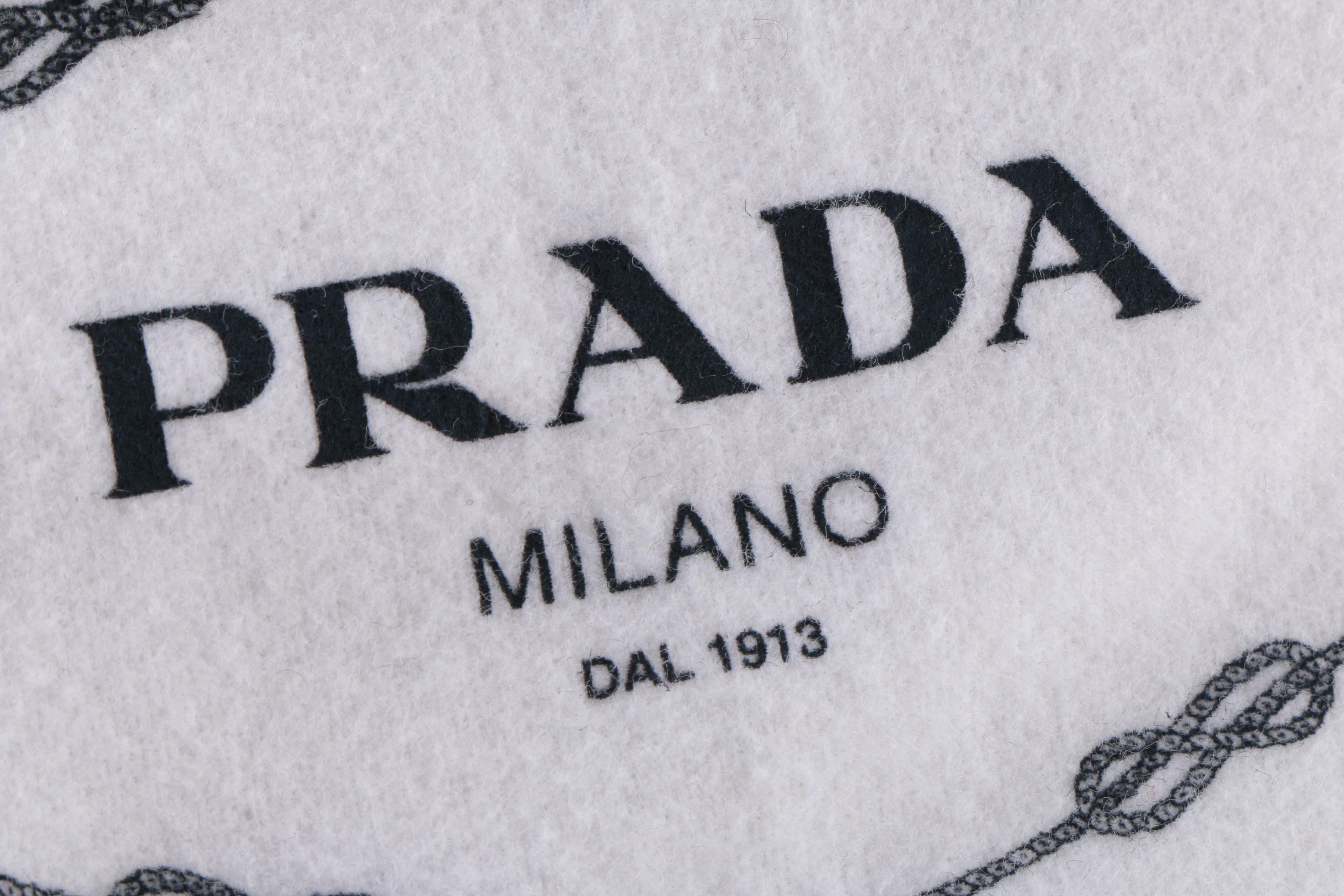 Prada Tan Canvas and and Gray Leather Shoulder Tote