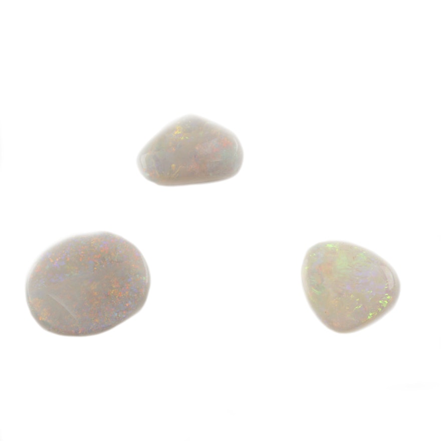 Three Loose Opal Gemstones