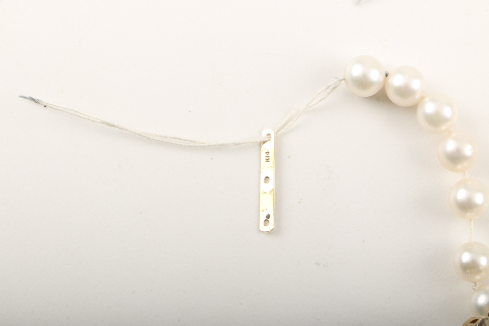 Cultured Pearl Bracelet and Necklace, Both Needing Repair