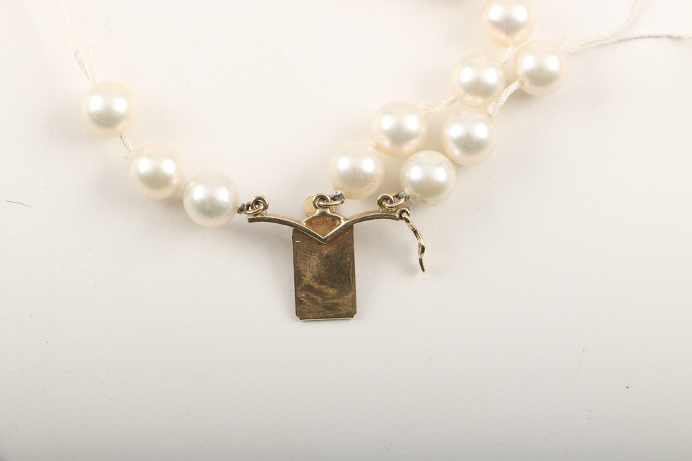 Cultured Pearl Bracelet and Necklace, Both Needing Repair