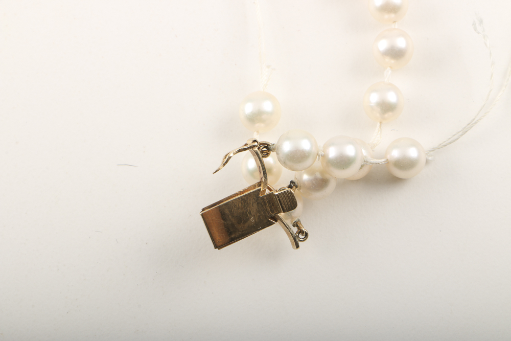 Cultured Pearl Bracelet and Necklace, Both Needing Repair