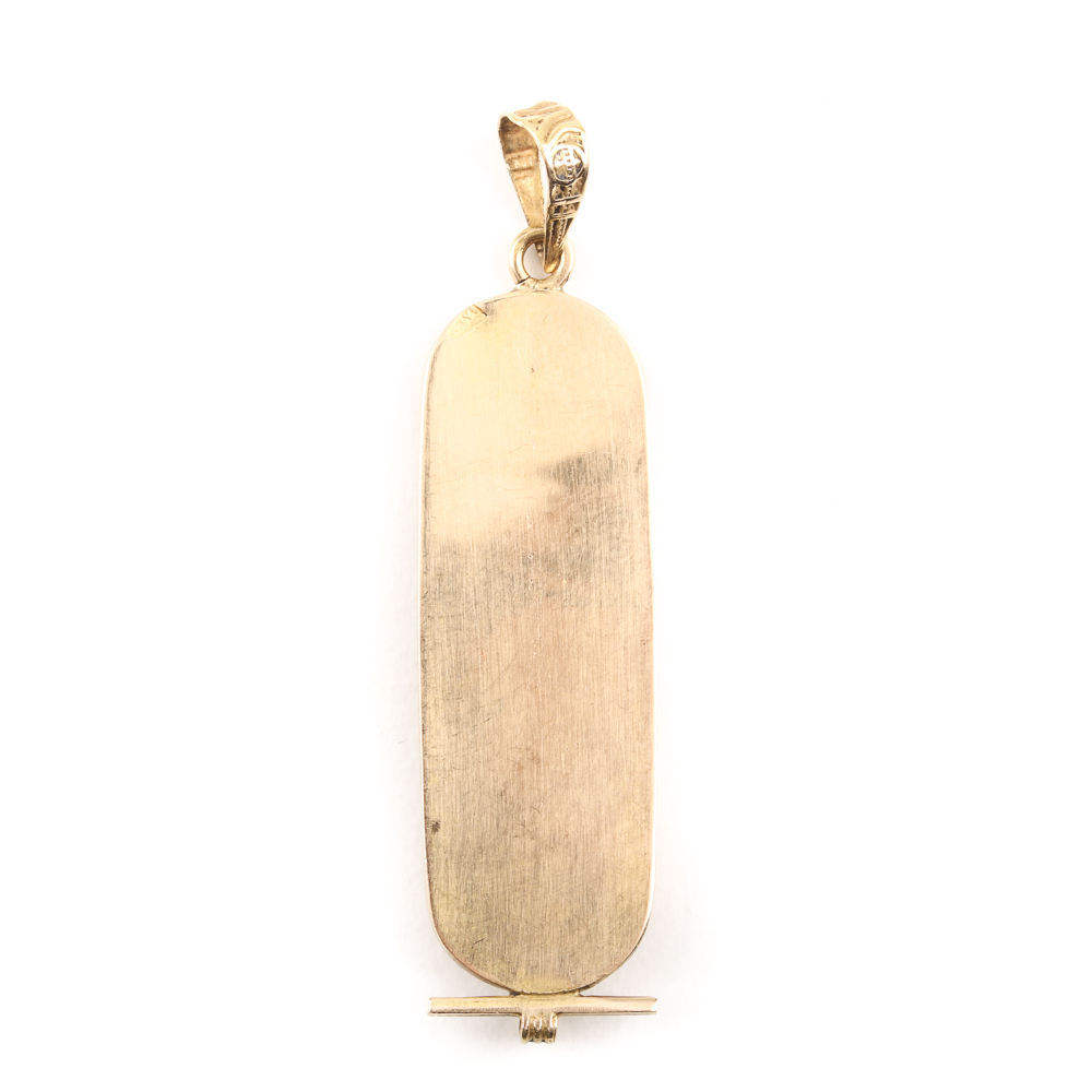 18K Yellow Gold Hieroglyphic Pendant