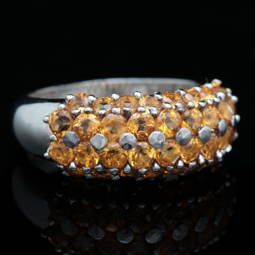 Sterling Silver and Citrine Ring