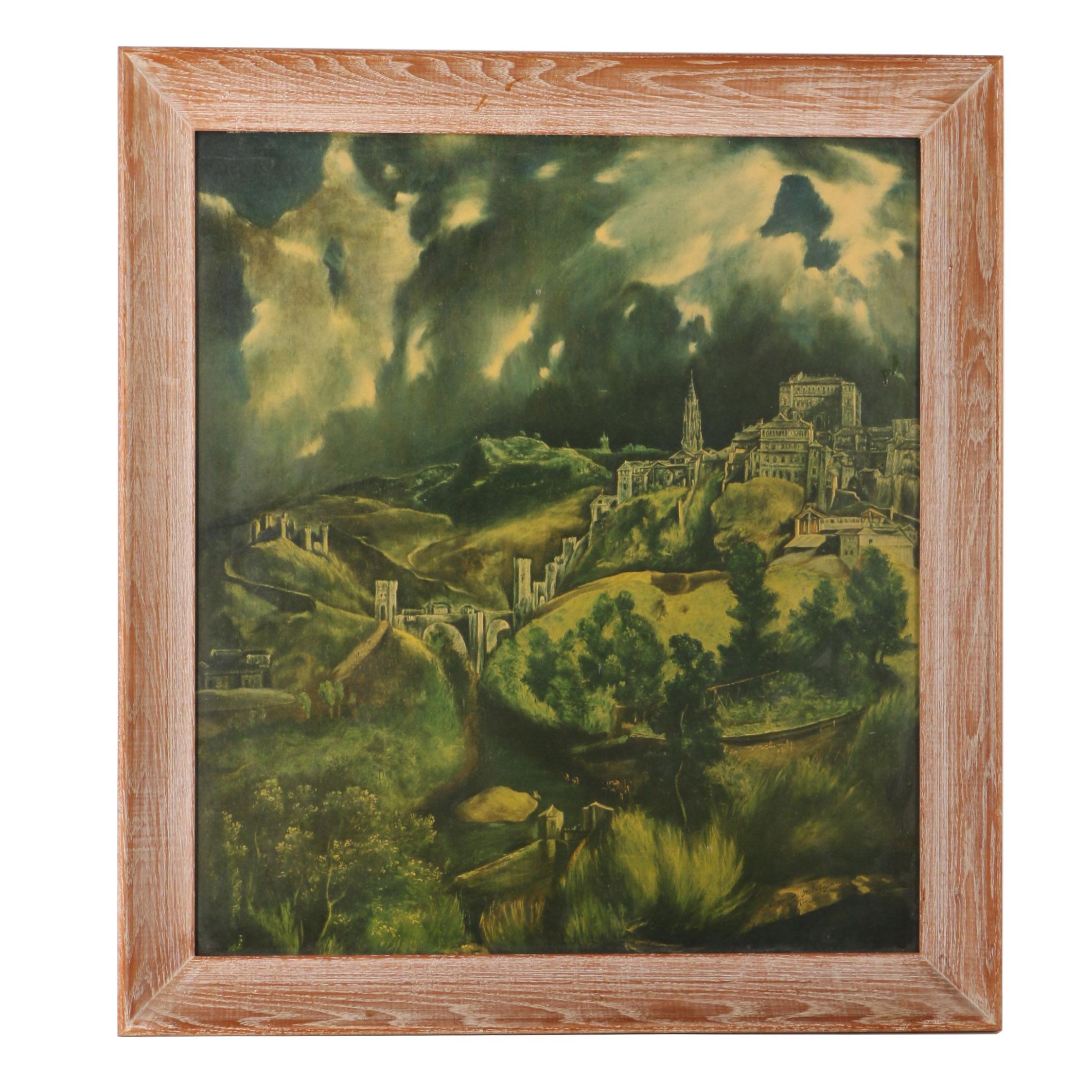 After El Greco Giclee on Board "View of Toledo"