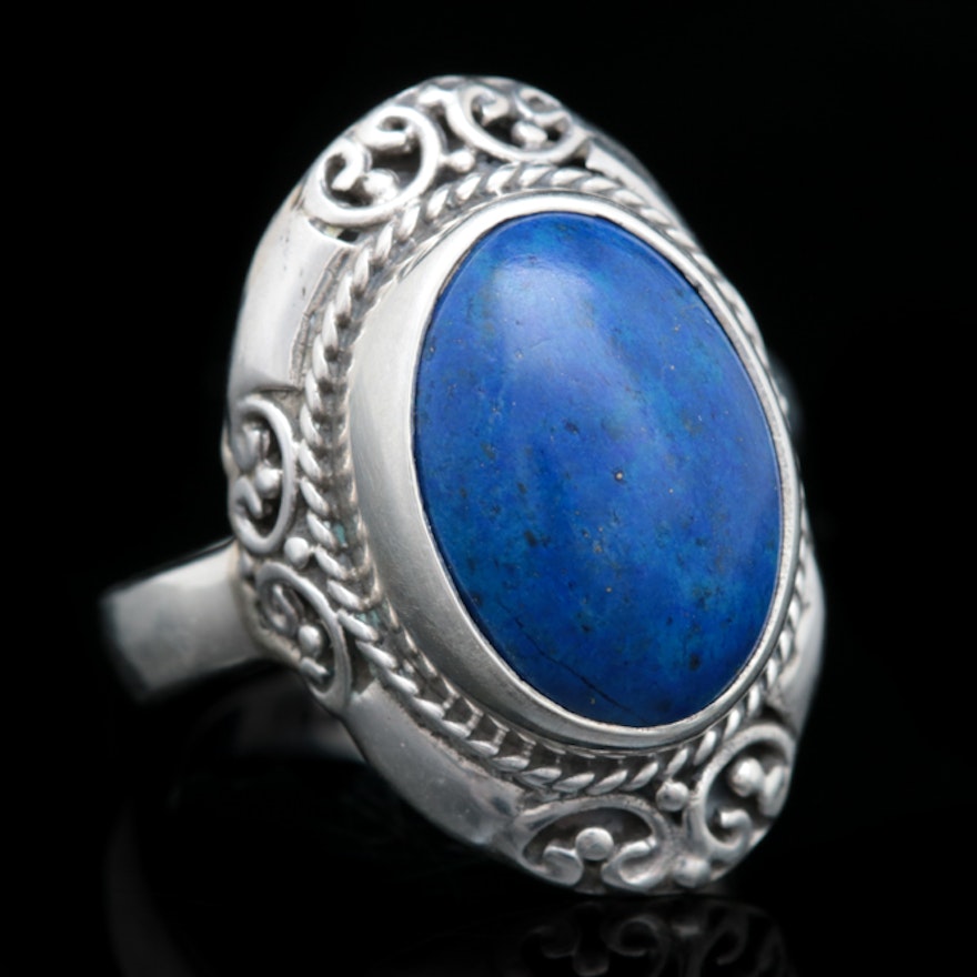 Sterling Silver and Lapis Lazuli Ring