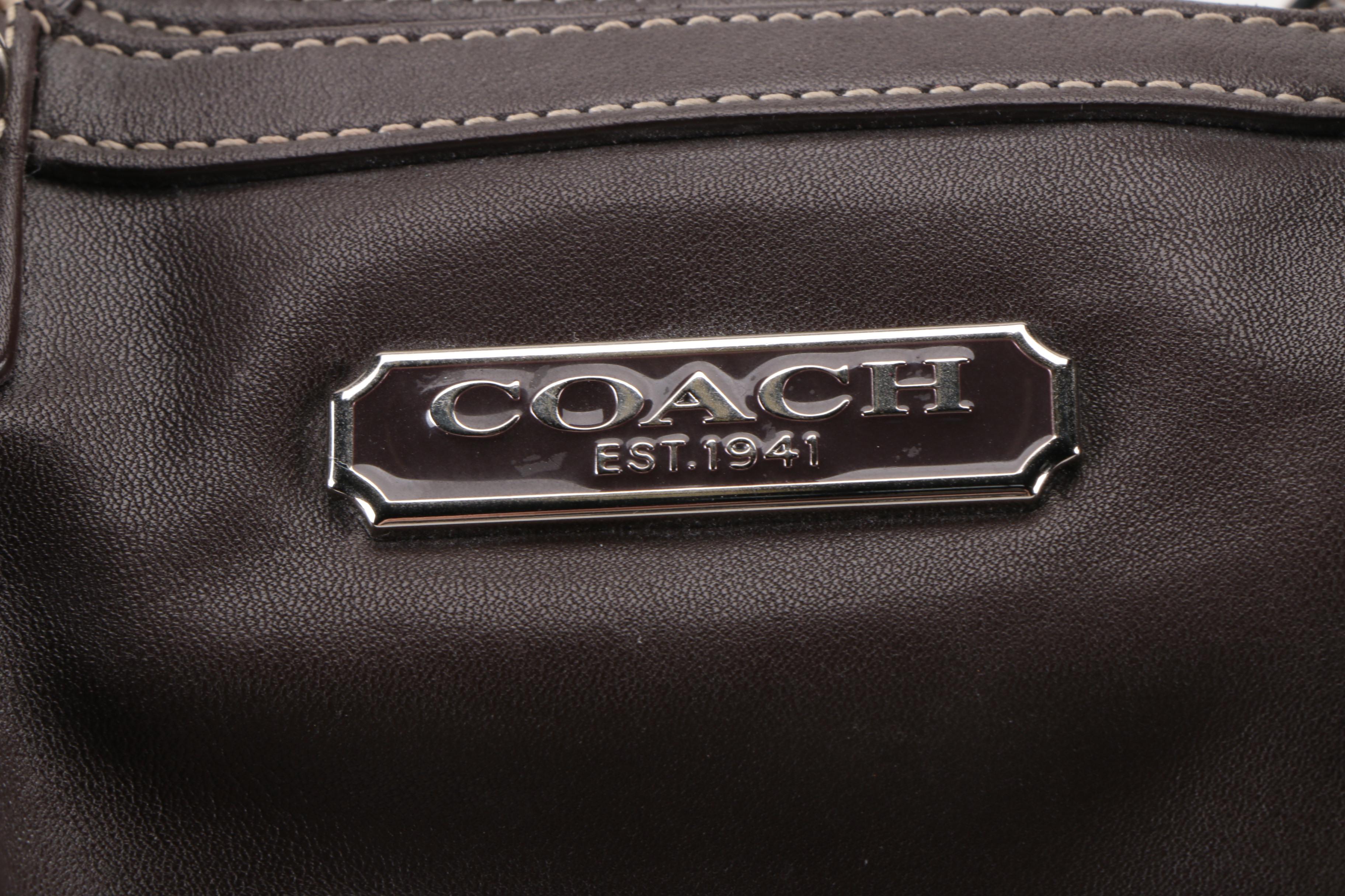 Coach Pleated Leather Shoulder Bag