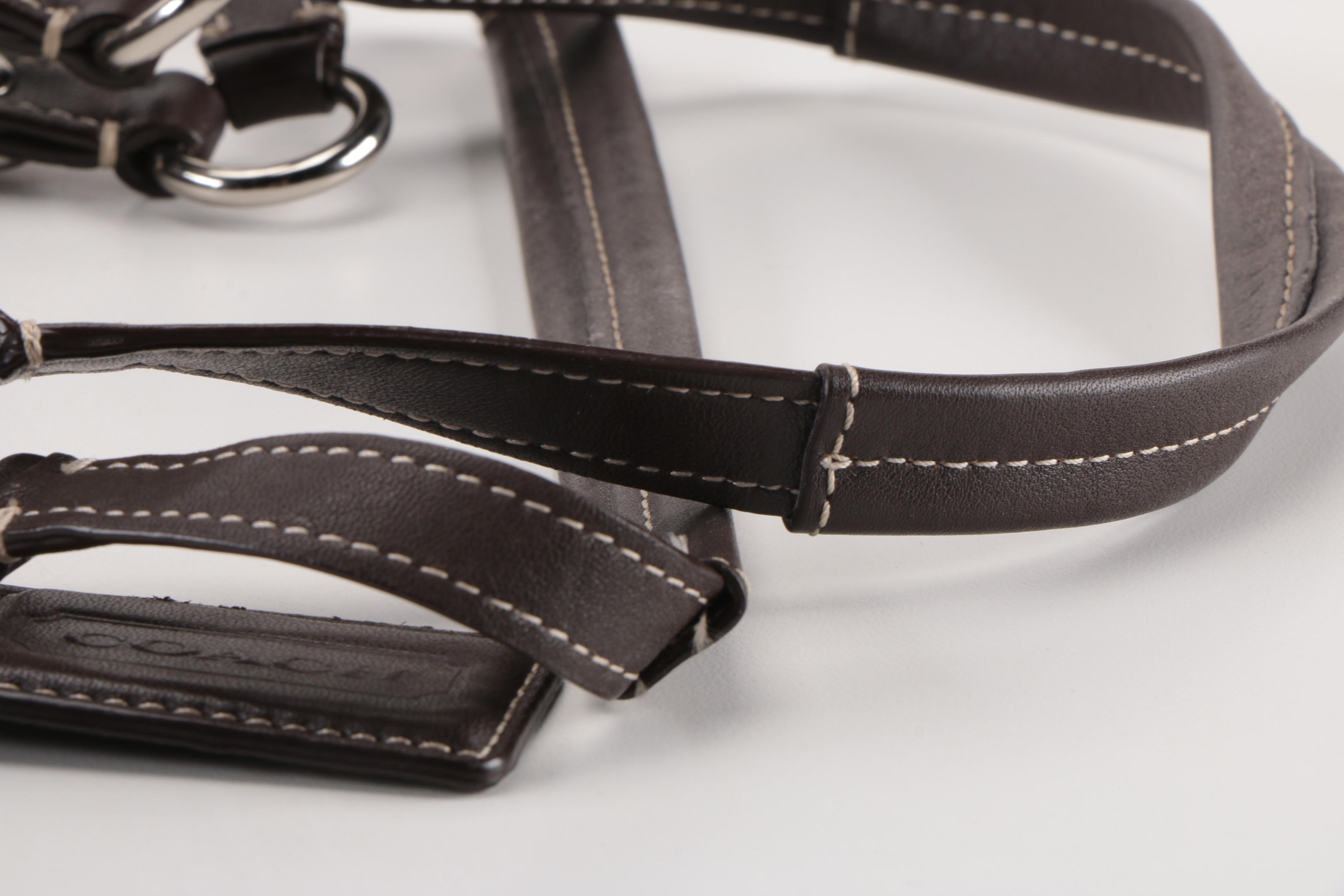 Coach Pleated Leather Shoulder Bag