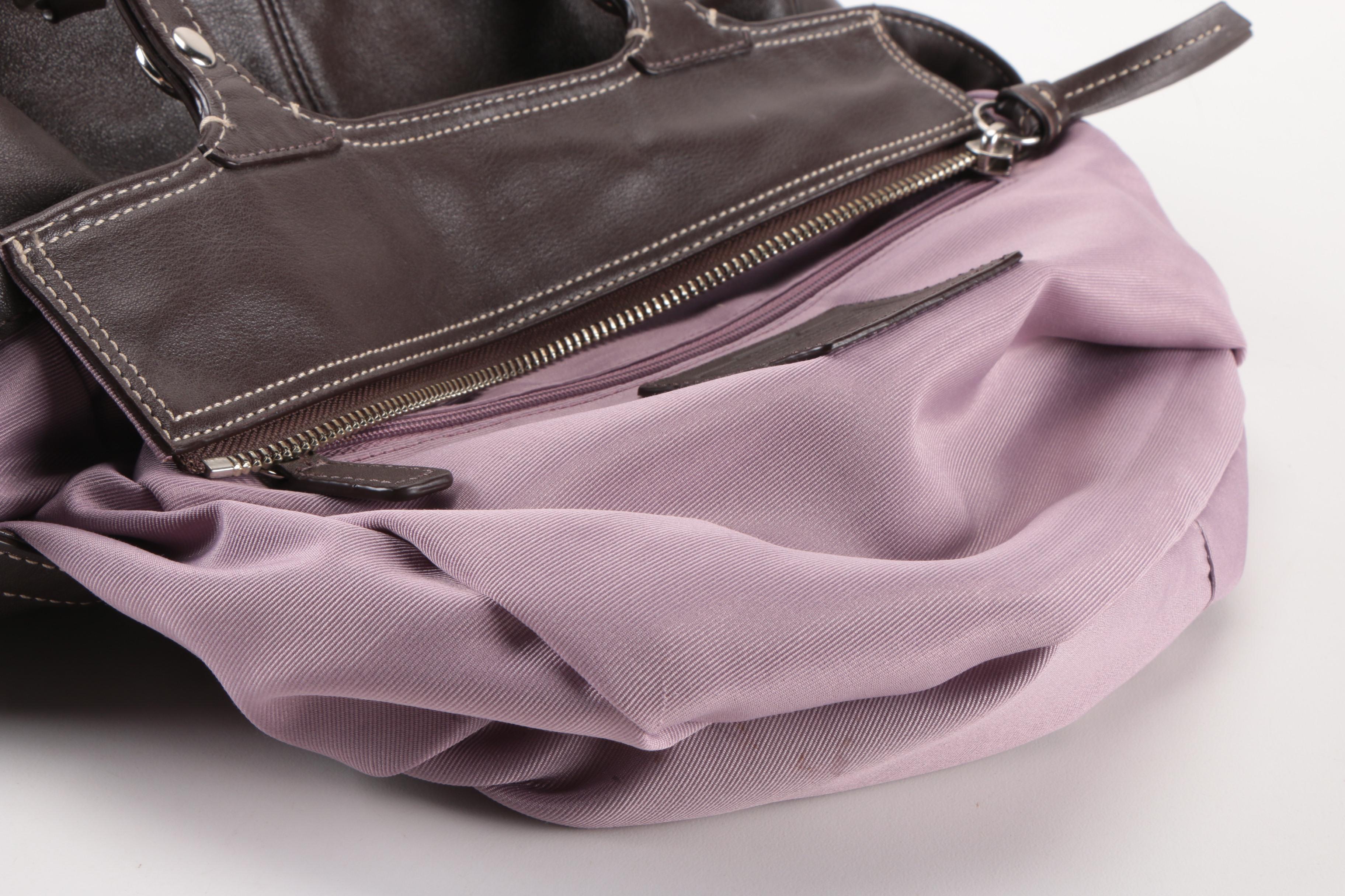 Coach Pleated Leather Shoulder Bag