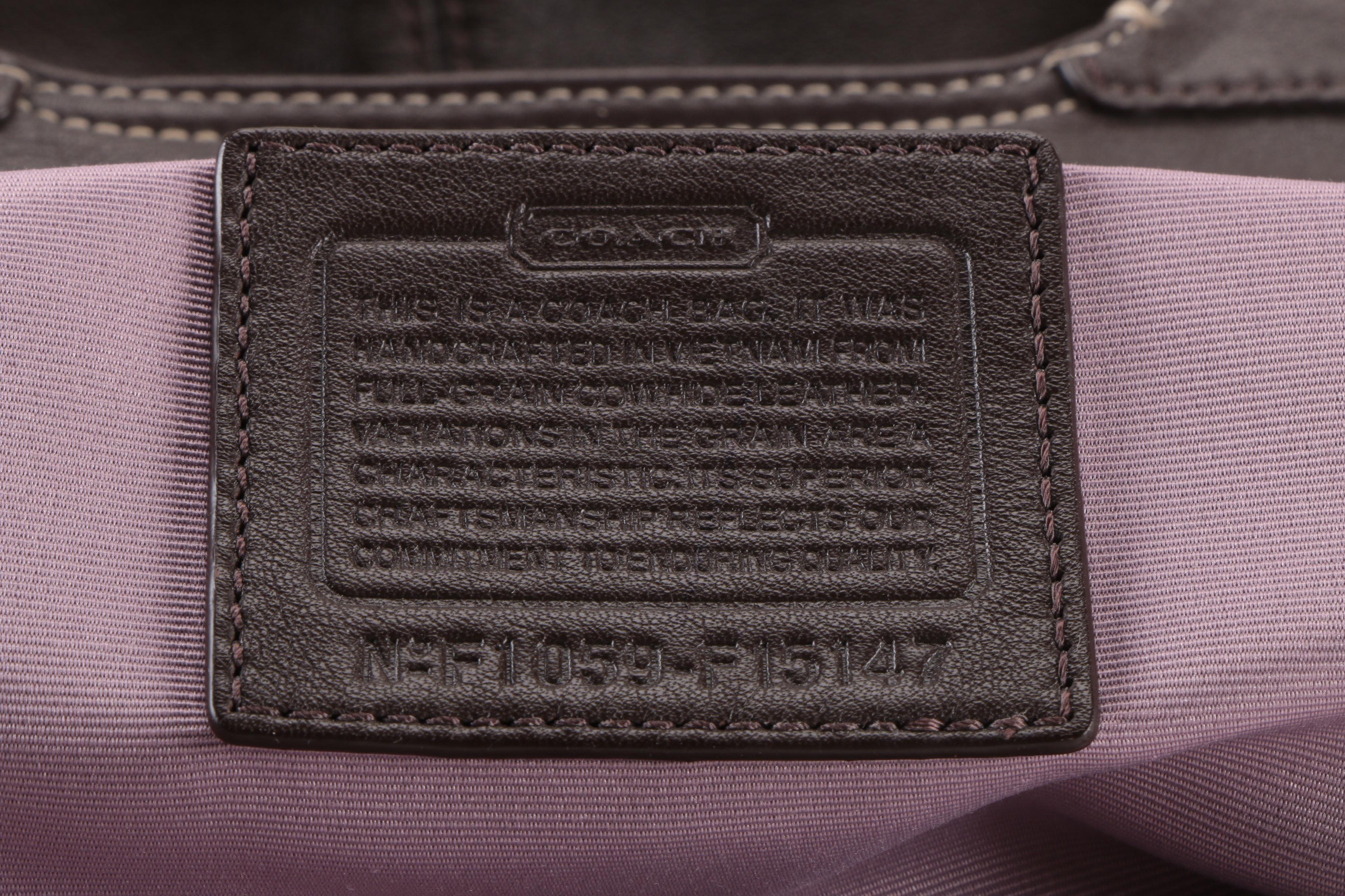 Coach Pleated Leather Shoulder Bag