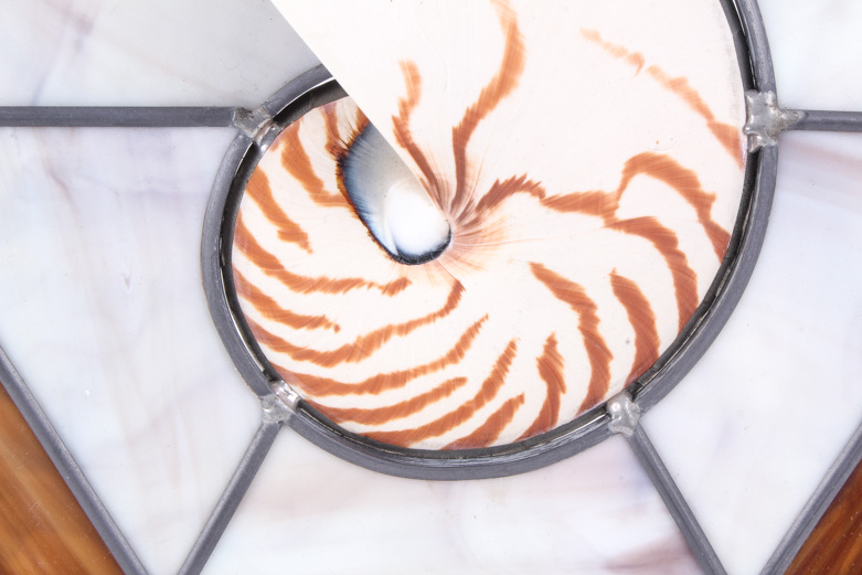 Stained Glass Sun Catcher with Seashell