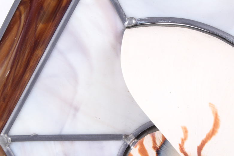 Stained Glass Sun Catcher with Seashell