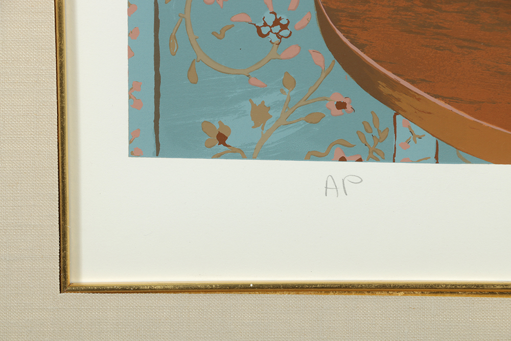 John Powell Artist Proof Serigraph "Peacock and Flowers"