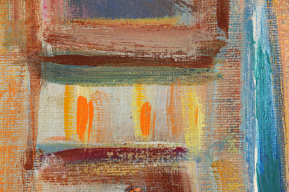 Mary Lou Manning Acrylic Painting on Canvas of Table Set for Tea