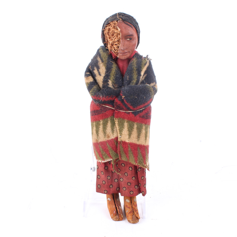 Antique Handmade Native American Style Doll