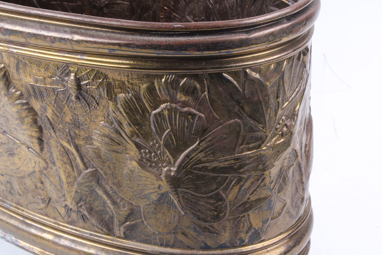 Mid-Century Brass Firewood Holder