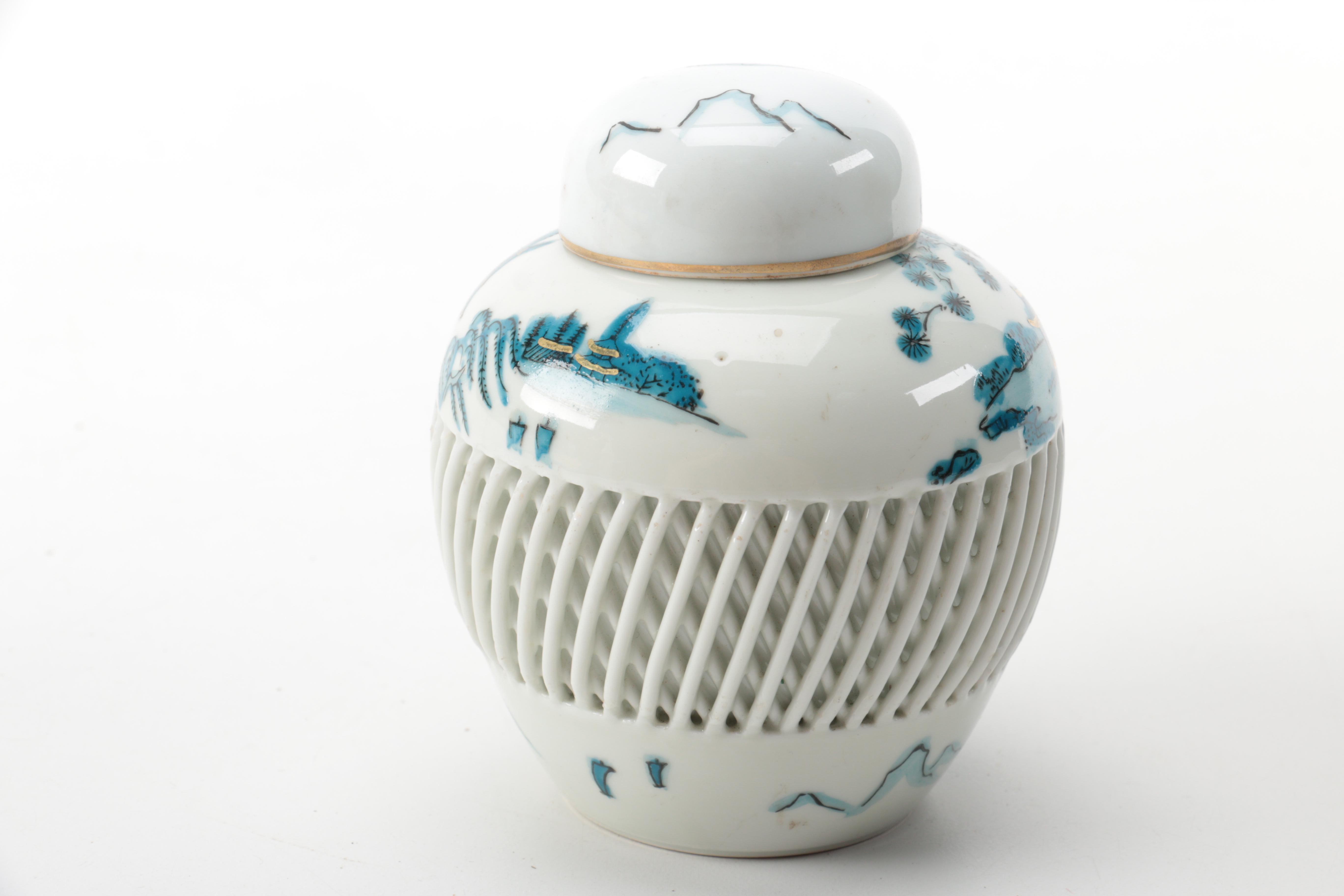 Japanese Porcelain Ginger Jar