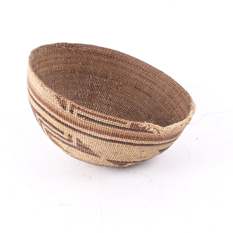 Antique Handwoven Native American Style Basket