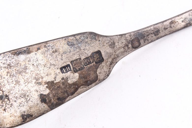 Antique Russian 875 Silver Fork and Spoon