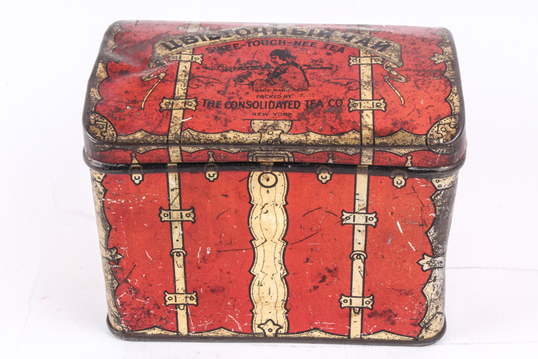 Vintage and Antique Russian Tin Tea Boxes