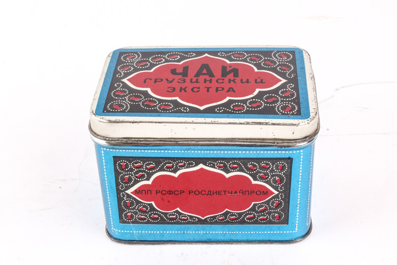 Vintage and Antique Russian Tin Tea Boxes